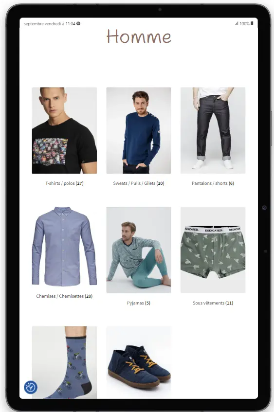 site web fleur de coton bio tablette